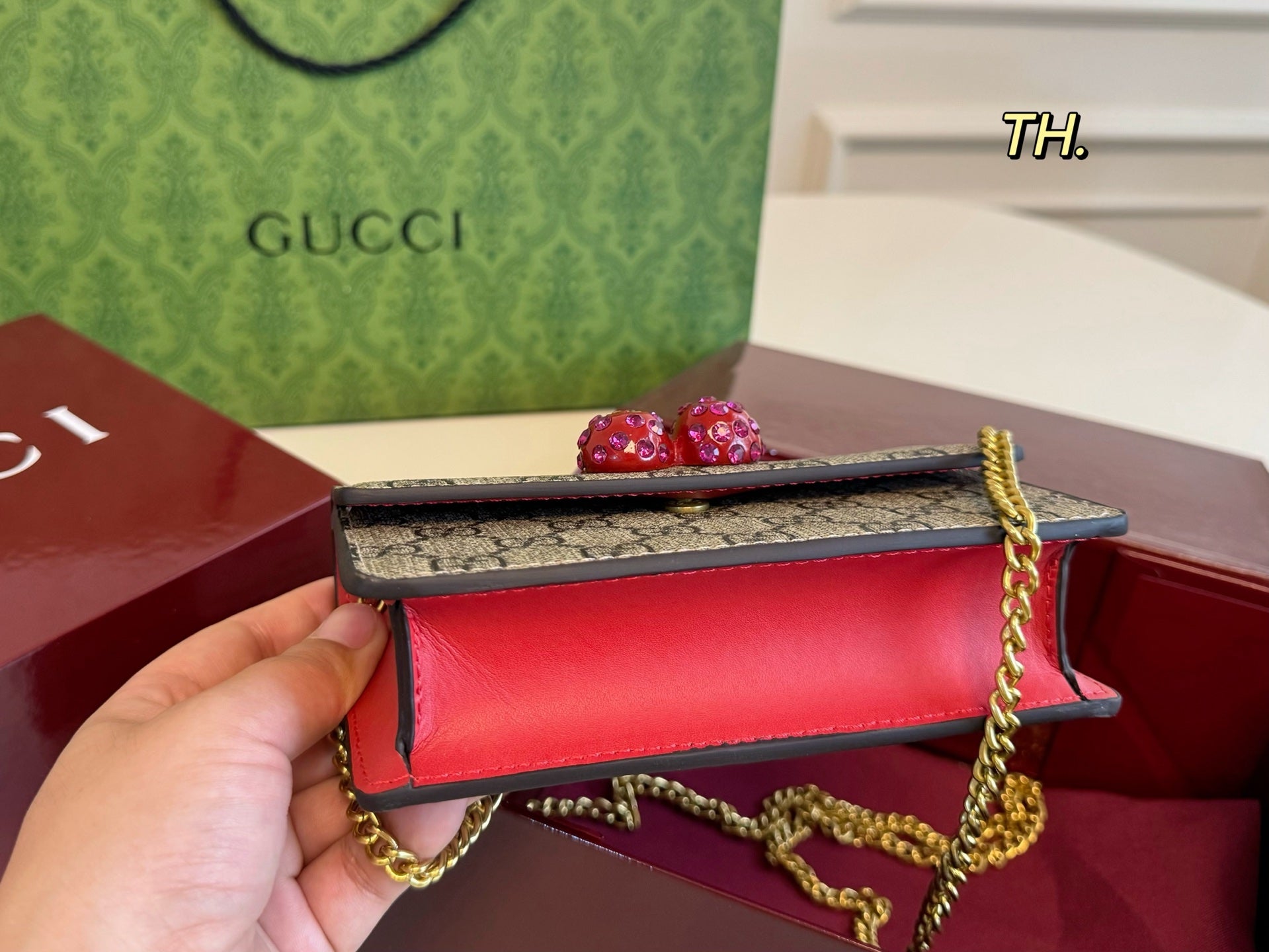 Sac à bandoulière en fleurs de cerisier Gucci