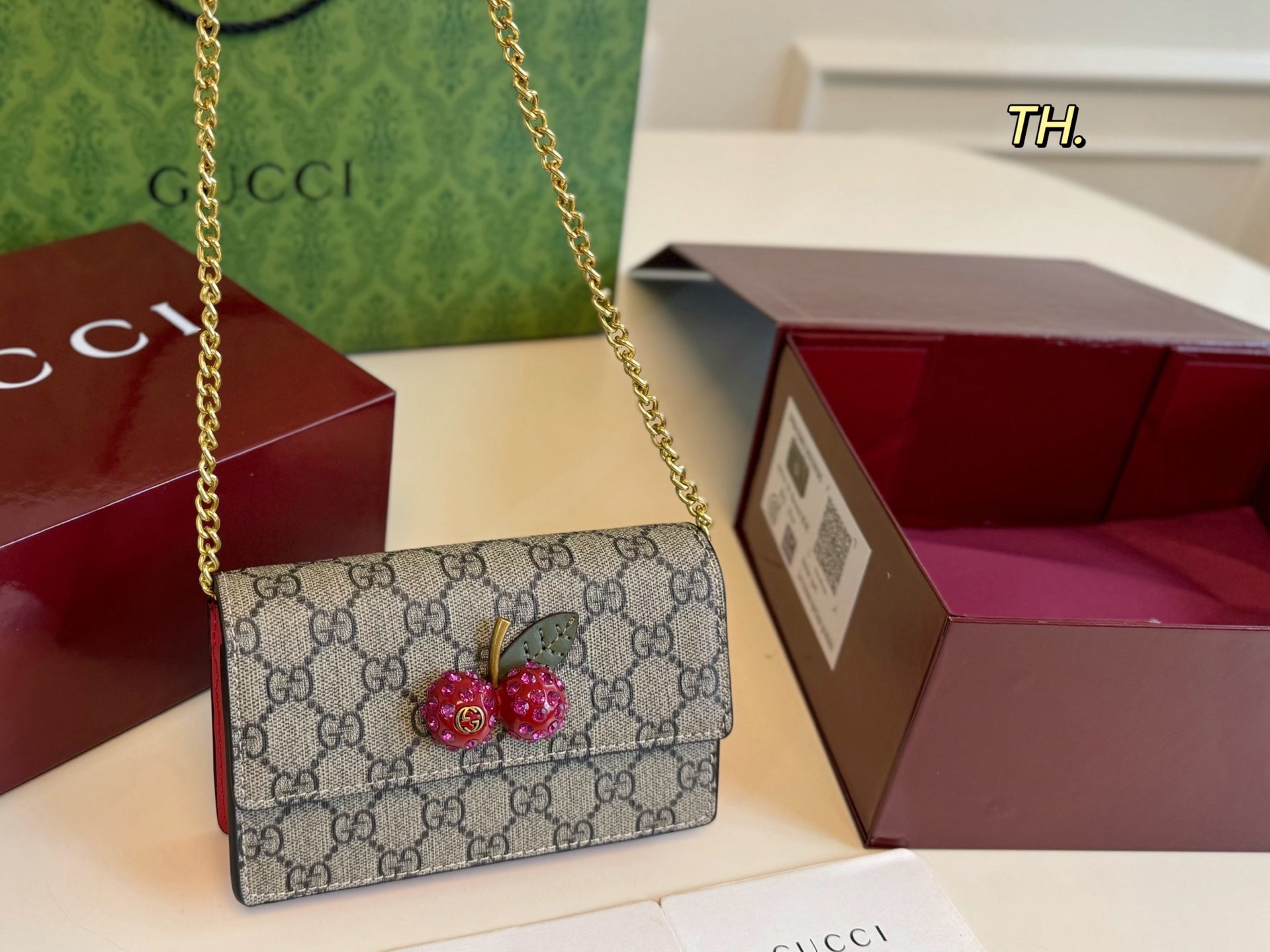 Sac à bandoulière en fleurs de cerisier Gucci