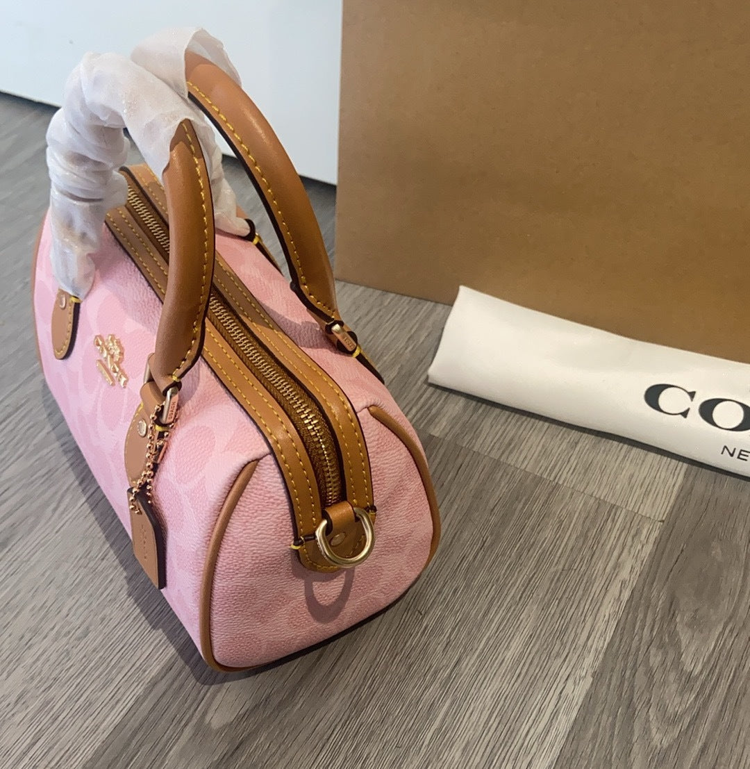 Mini sac bandoulière Rowan en toile exclusive unie