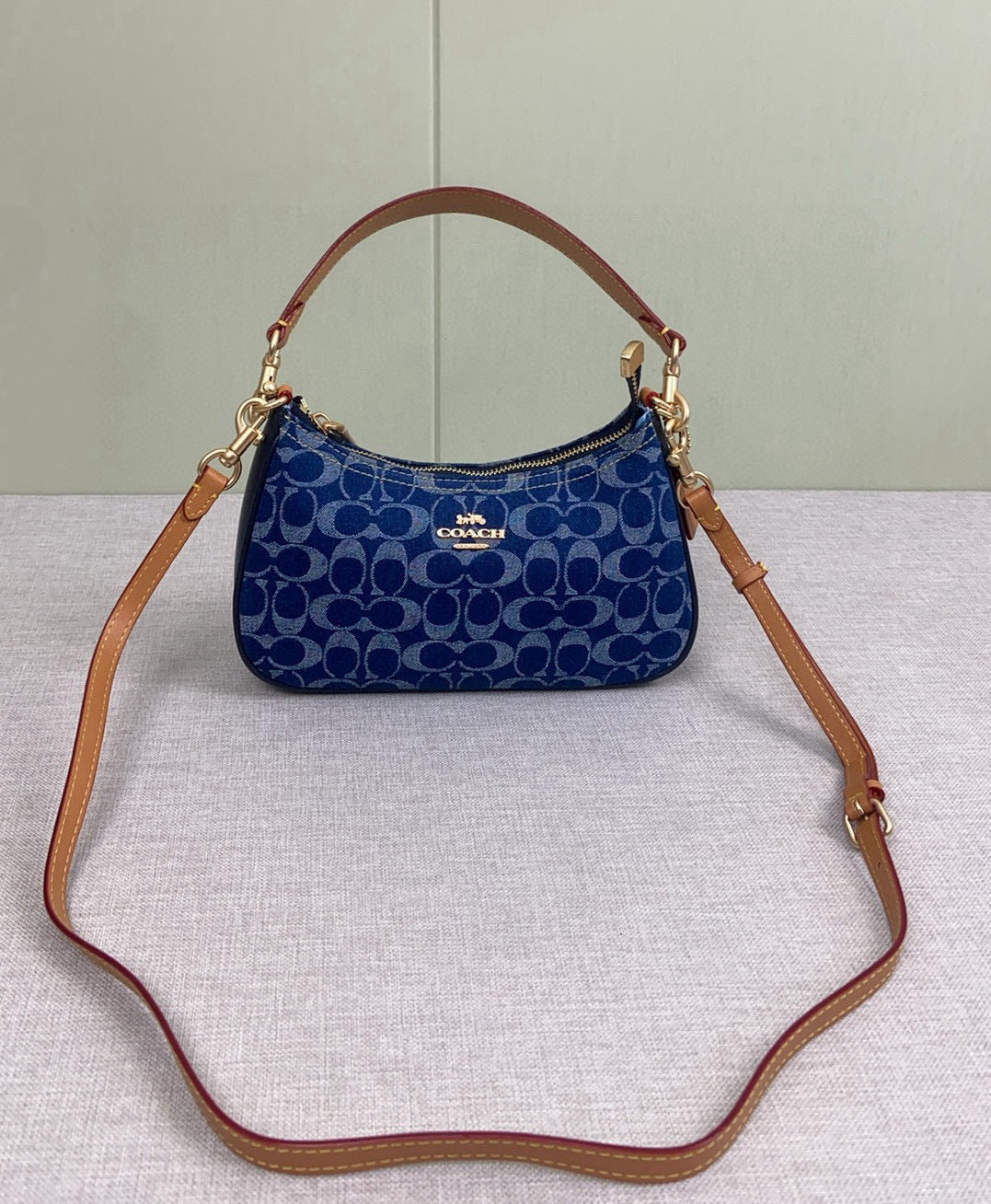 Le Coach Teri Shoulder Bag bleu et violet