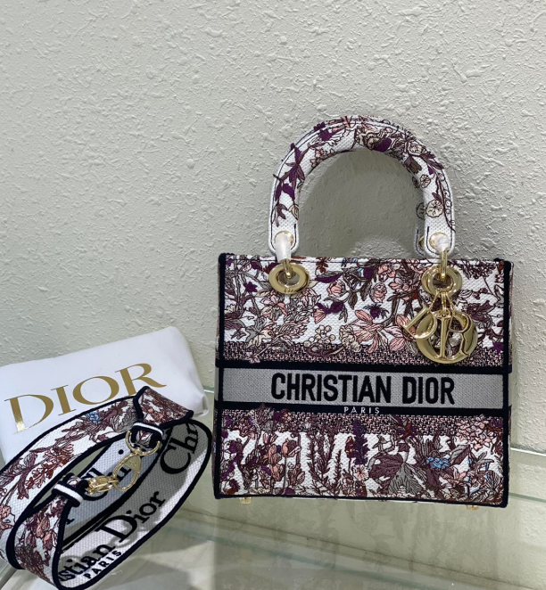 Sac Lady Dior Fleuri Large – Édition Botanique