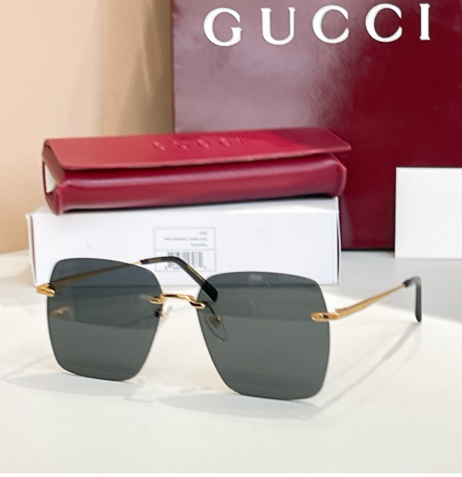 Lunettes de soleil Gucci Oversize Square Rimless Signature