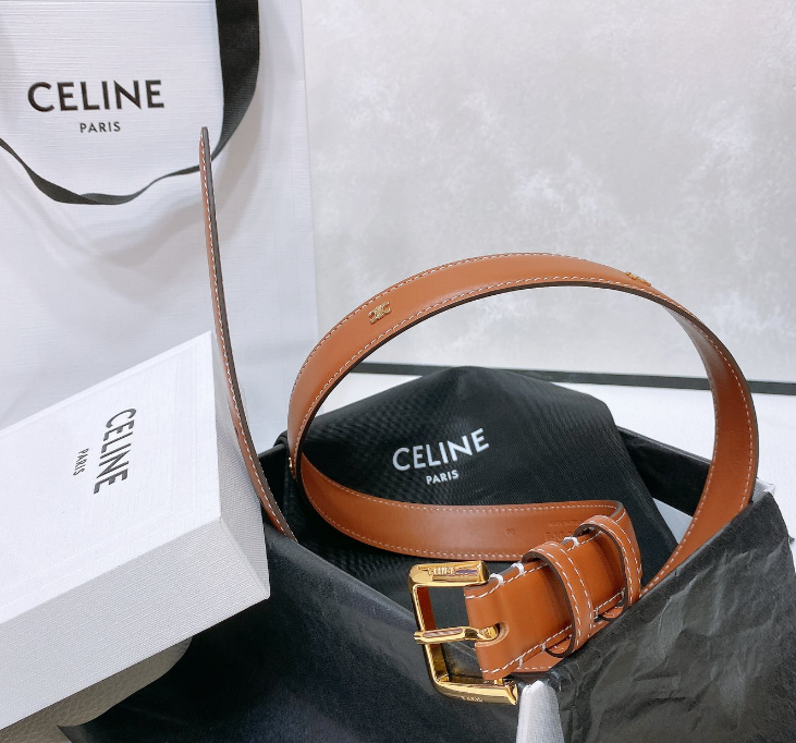 Ceinture Celine Classique Surpiqûres Contrastées
