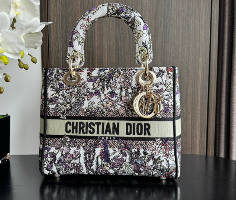 Sac Lady Dior Fleuri Large – Édition Botanique