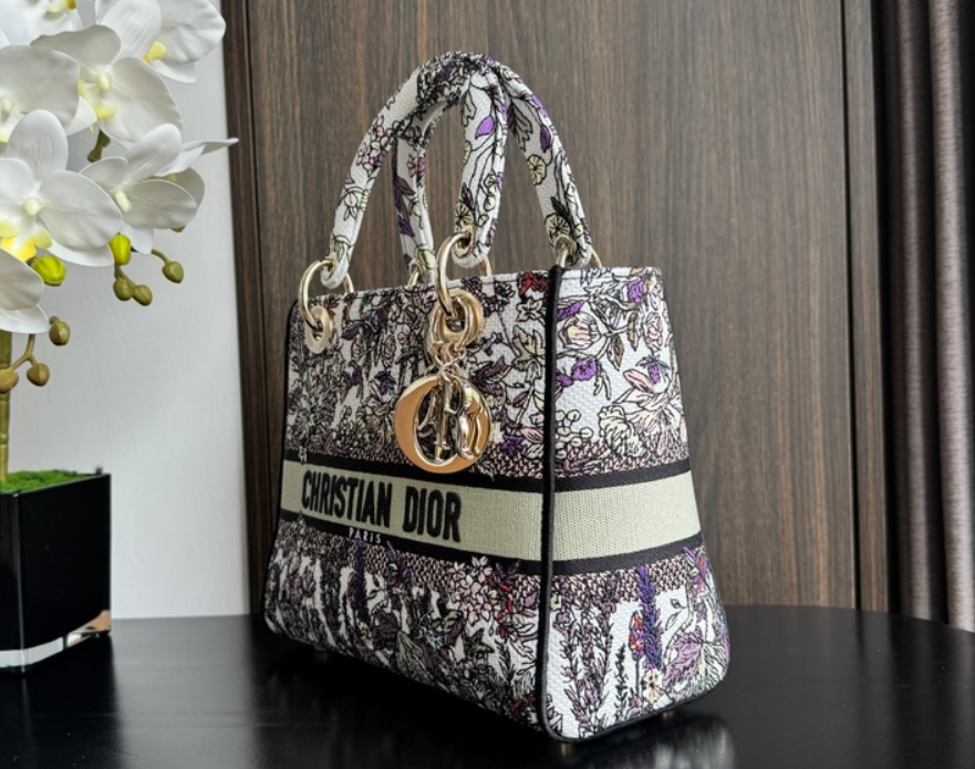 Sac Lady Dior Fleuri Large – Édition Botanique