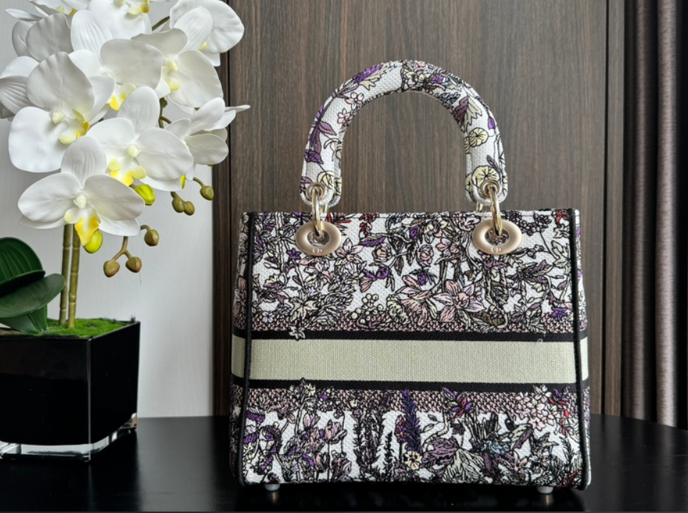 Sac Lady Dior Fleuri Large – Édition Botanique