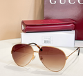 Lunettes de soleil Gucci Aviator Signature Métal