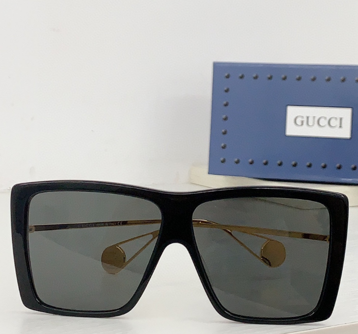 Lunettes de soleil Gucci Oversize Square Signature Métal
