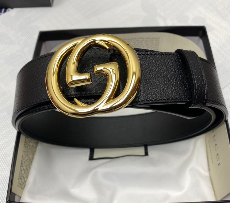 Ceinture Gucci Interlocking G Cuir Grainé