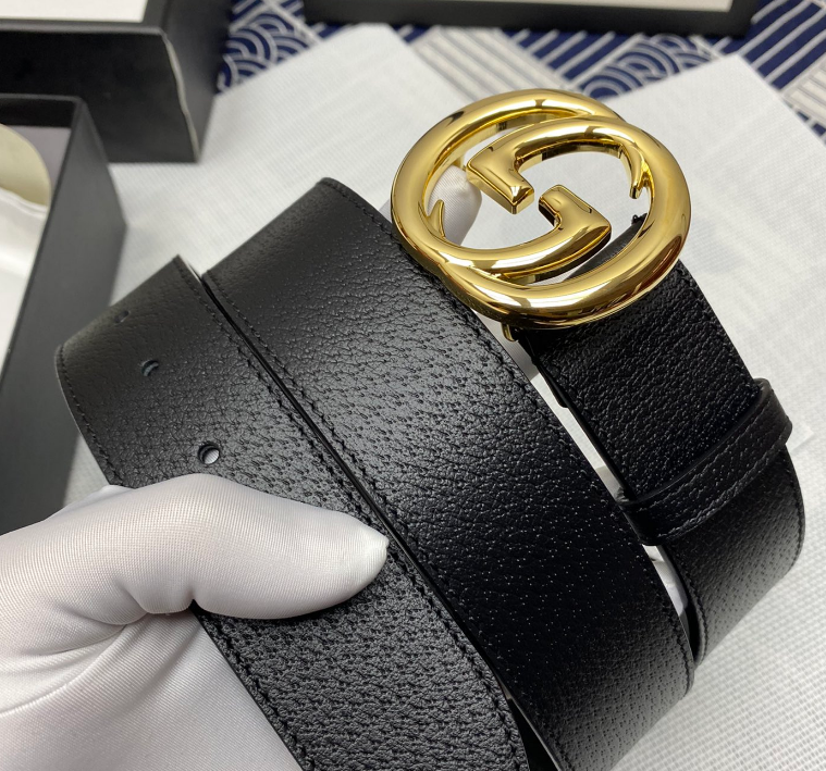Ceinture Gucci Interlocking G Cuir Grainé