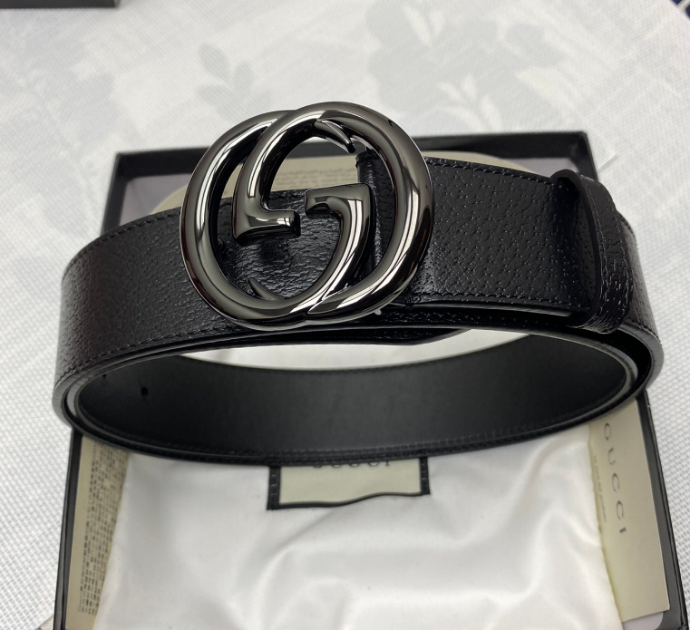 Ceinture Gucci Interlocking G Cuir Grainé