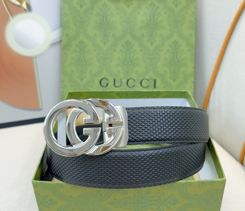 Ceinture Gucci Interlocking G Texture Grainée