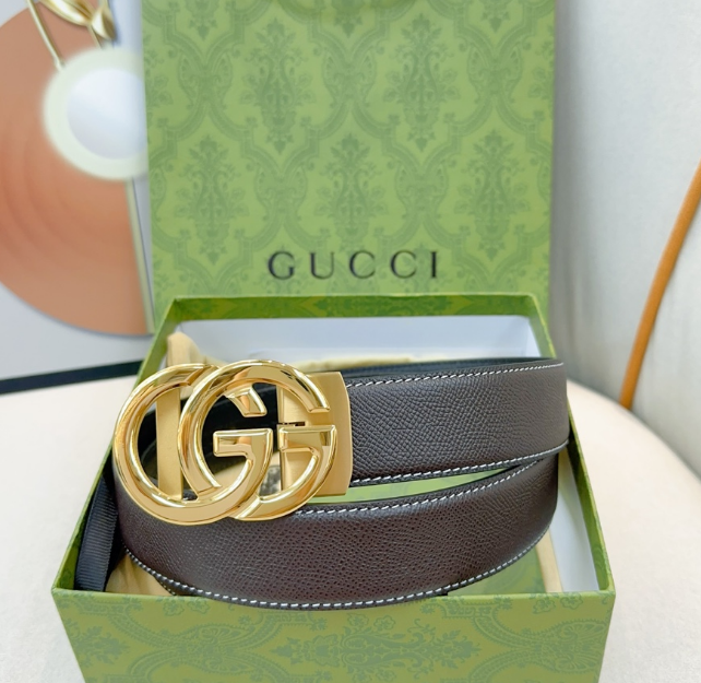 Ceinture Gucci Interlocking G Cuir Structuré
