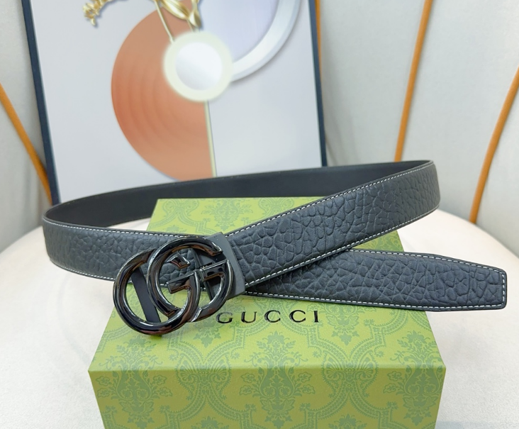 Ceinture Gucci Interlocking G Cuir Structuré