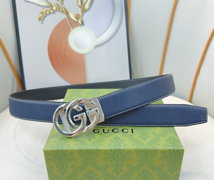 Ceinture Gucci Interlocking G Cuir Structuré