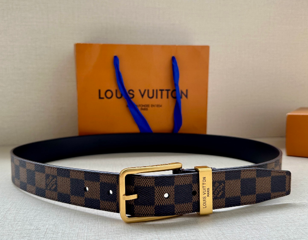 Ceinture Louis Vuitton Cuir Embossé Monogram Classique