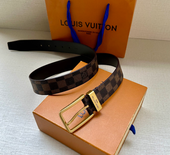 Ceinture Louis Vuitton Cuir Embossé Monogram Classique