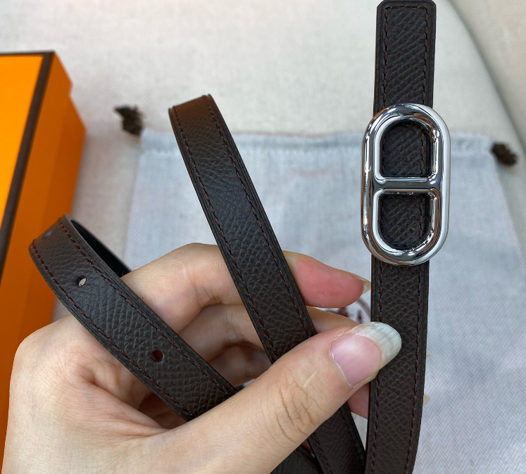 Ceinture Hermès Boucle H Ovale Cuir Grainé