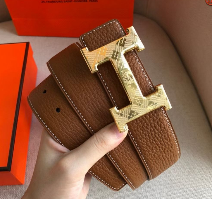 Ceinture Hermès H Cuir Grainé Boucle Gravée