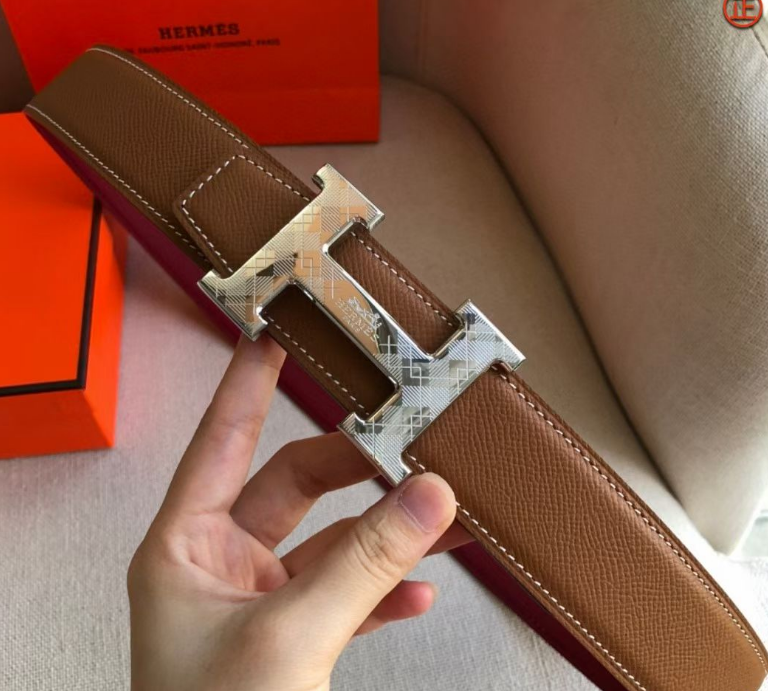 Ceinture Hermès H Cuir Grainé Boucle Gravée