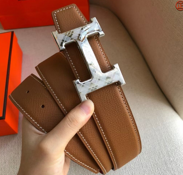 Ceinture Hermès H Cuir Grainé Boucle Gravée
