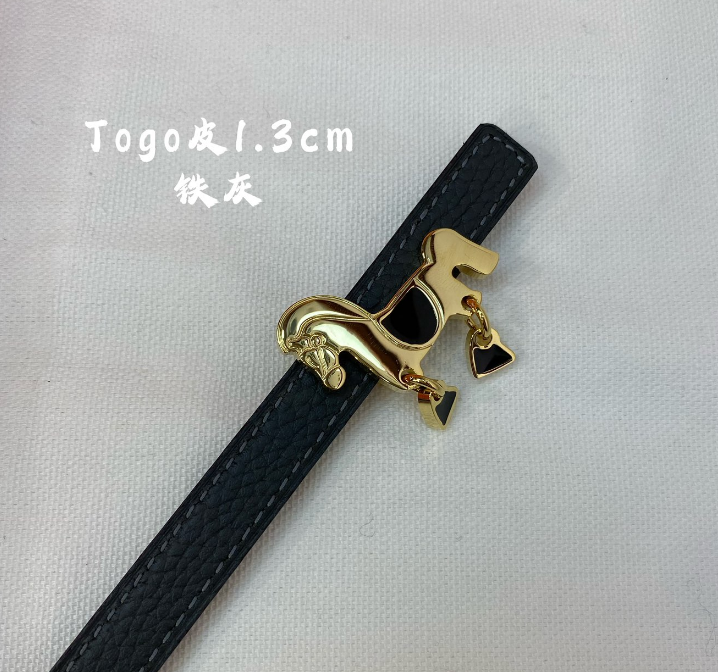 Ceinture Hermès Motif Équestre Cuir Grainé