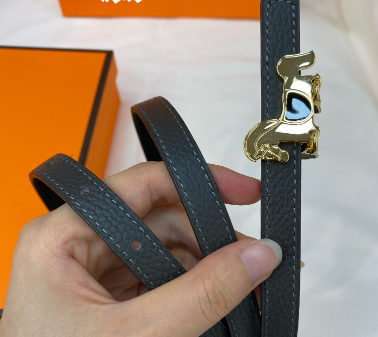 Ceinture Hermès Motif Équestre Cuir Grainé