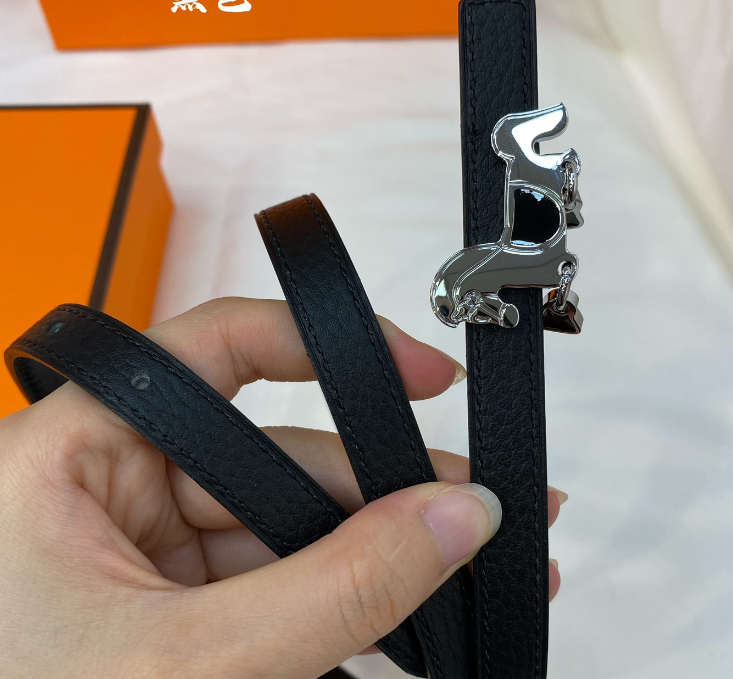 Ceinture Hermès Motif Équestre Cuir Grainé