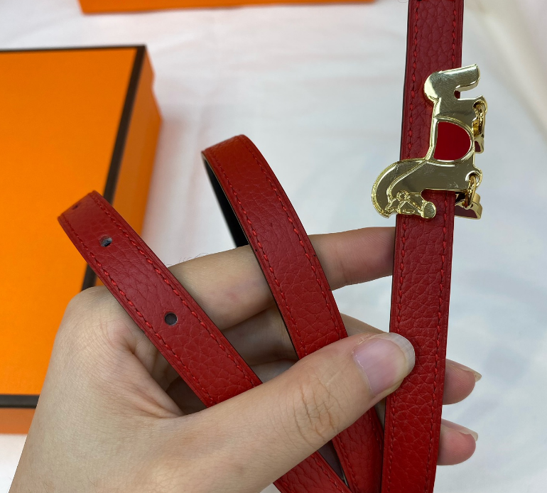 Ceinture Hermès Motif Équestre Cuir Grainé