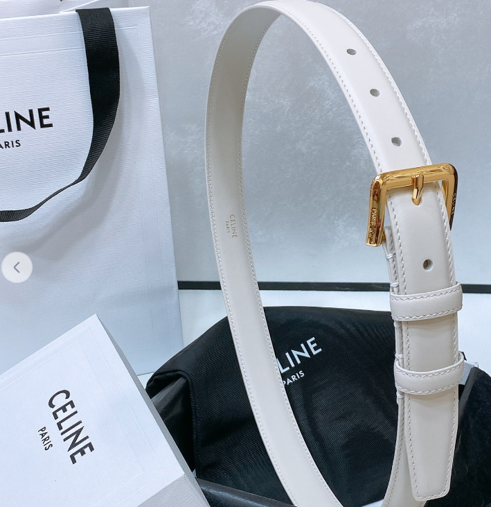 Ceinture Celine Classique Cuir Lisse Boucle Dorée