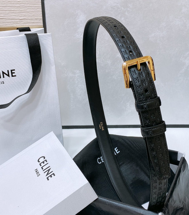 Ceinture Celine Monogram Cuir Embossé Classique