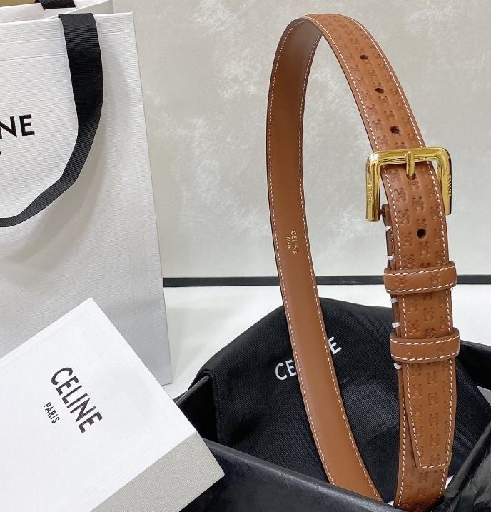 Ceinture Celine Monogram Cuir Embossé Classique