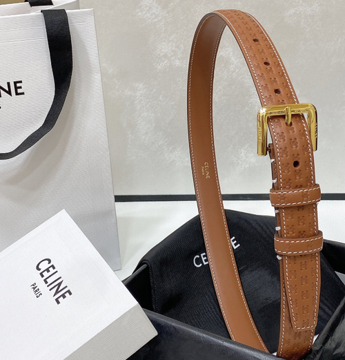 Ceinture Celine Monogram Cuir Embossé Classique