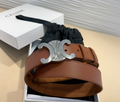 Ceinture Celine Triomphe Toile Signature et Cuir