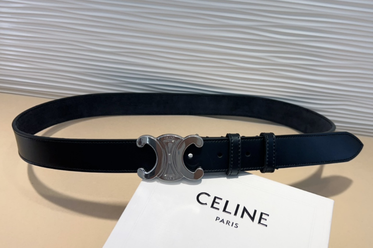 Ceinture Celine Triomphe Toile Signature et Cuir