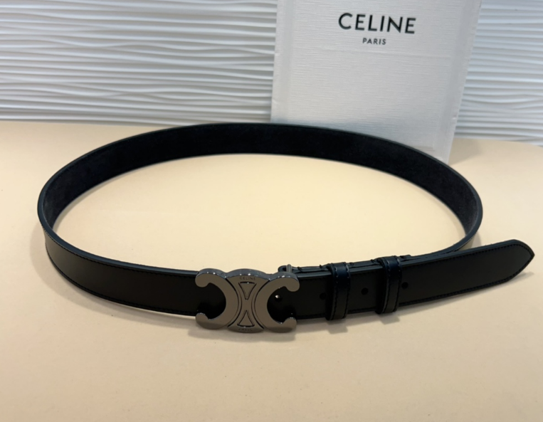 Ceinture Celine Triomphe Toile Signature et Cuir