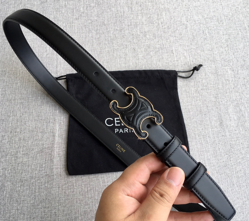 Ceinture Celine Triomphe Cuir Lisse Boucle Signature