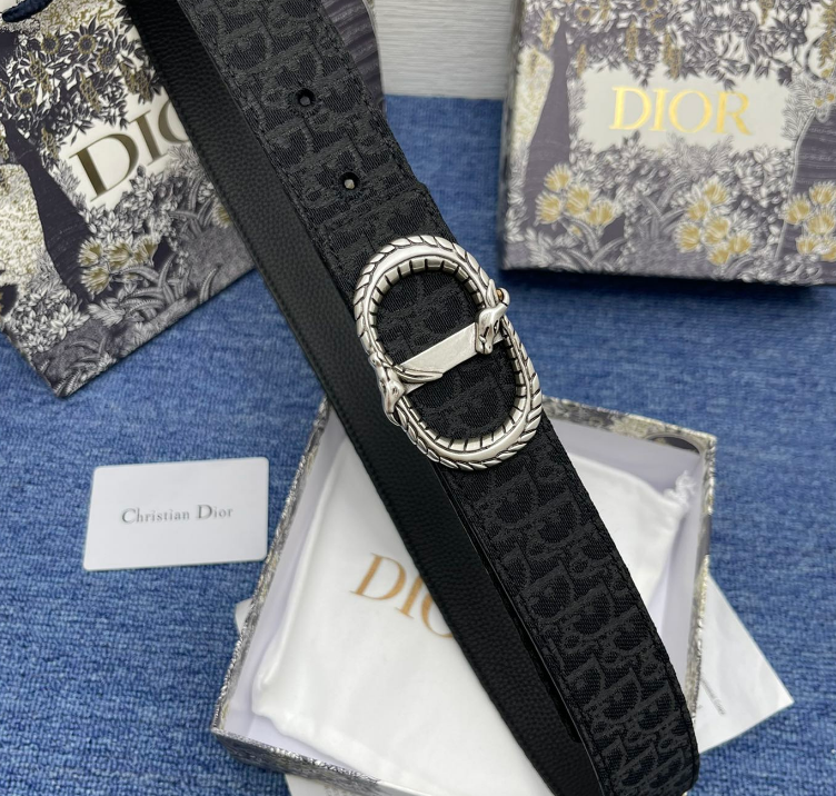 Ceinture Dior Saddle Monogram Boucle Double Anneau
