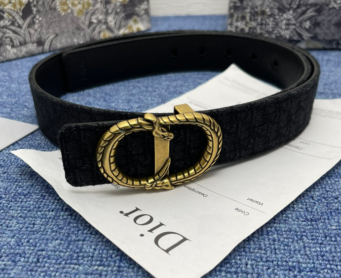 Ceinture Dior Saddle Monogram Boucle Double Anneau