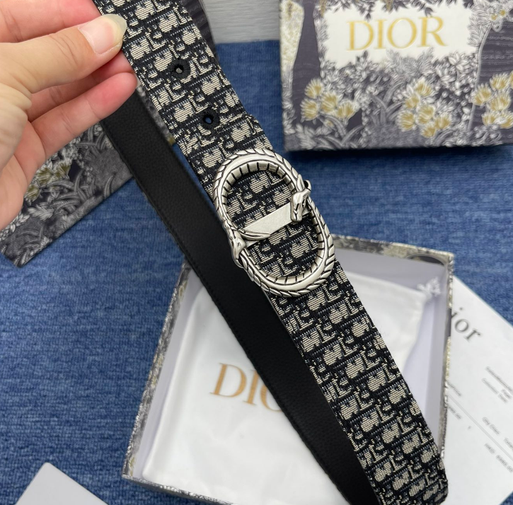 Ceinture Dior Saddle Monogram Boucle Double Anneau