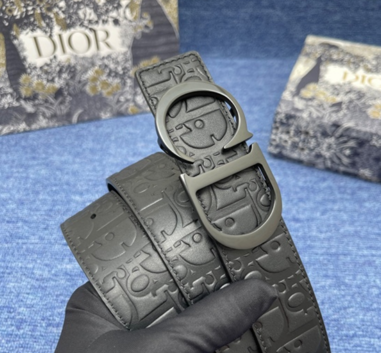 Ceinture Dior CD Embossé Boucle Double Signature