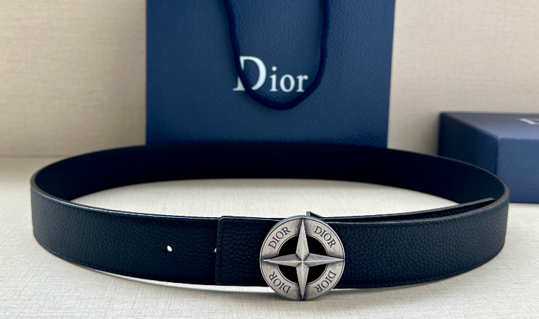 Ceinture Dior Oblique Boucle Médaillon Signature