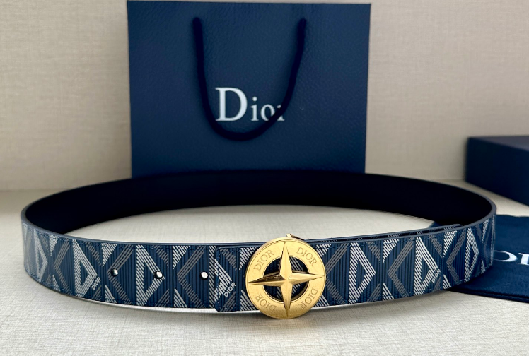 Ceinture Dior Oblique Boucle Médaillon Signature