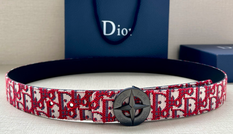 Ceinture Dior Oblique Boucle Médaillon Signature
