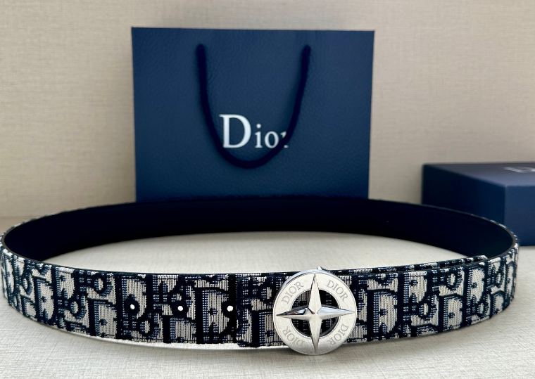 Ceinture Dior Oblique Boucle Médaillon Signature