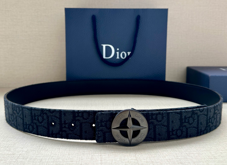 Ceinture Dior Oblique Boucle Médaillon Signature