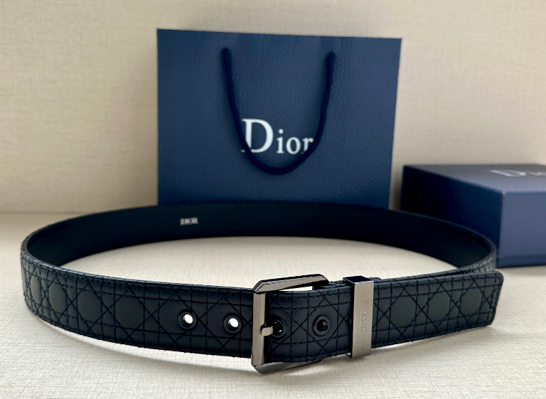 Ceinture Dior Cannage Classique Cuir Surpiqué