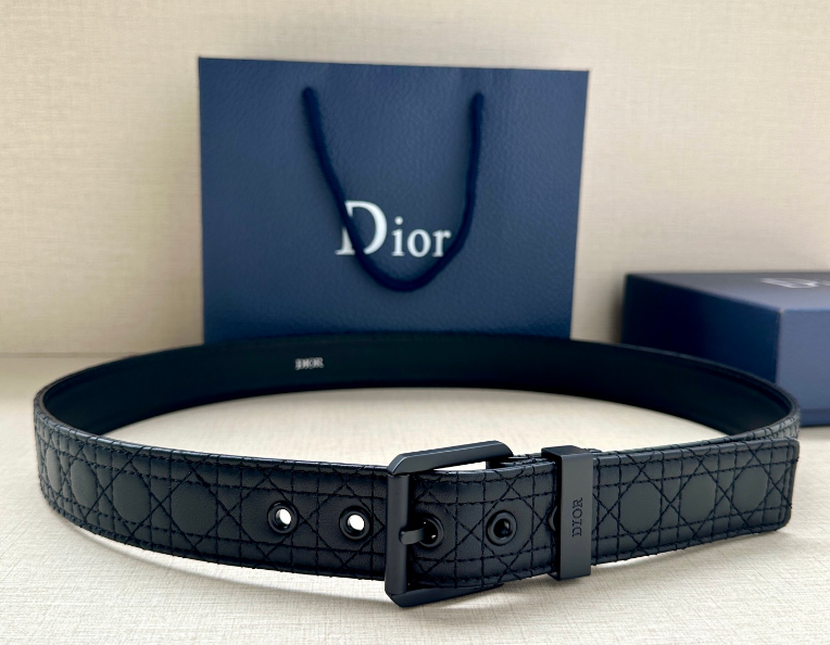 Ceinture Dior Cannage Classique Cuir Surpiqué