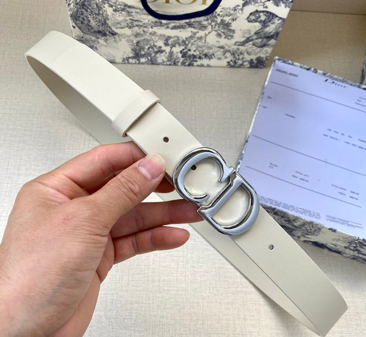 Ceinture Dior CD Classique Cuir Lisse