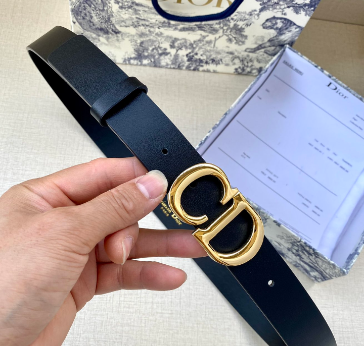 Ceinture Dior CD Classique Cuir Lisse